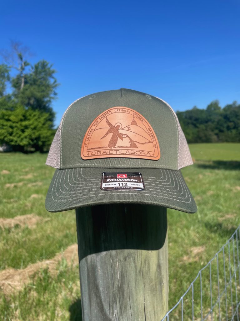 custom leather patch on a hat
